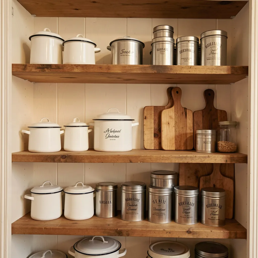Vintage enamel coffee pot in red
